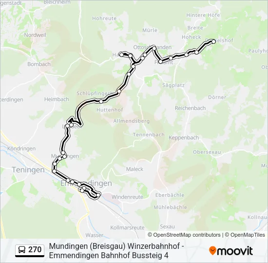 270 Bus Line Map