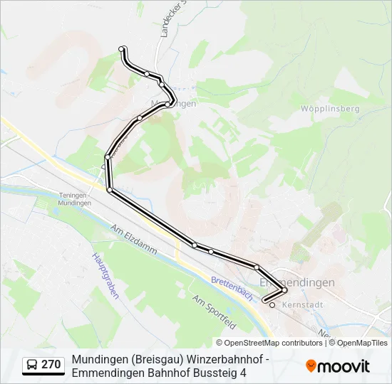270 Bus Line Map