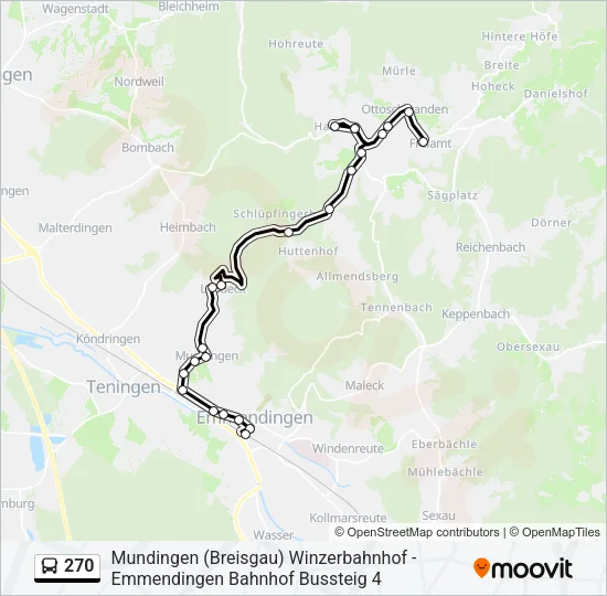 270 Bus Line Map