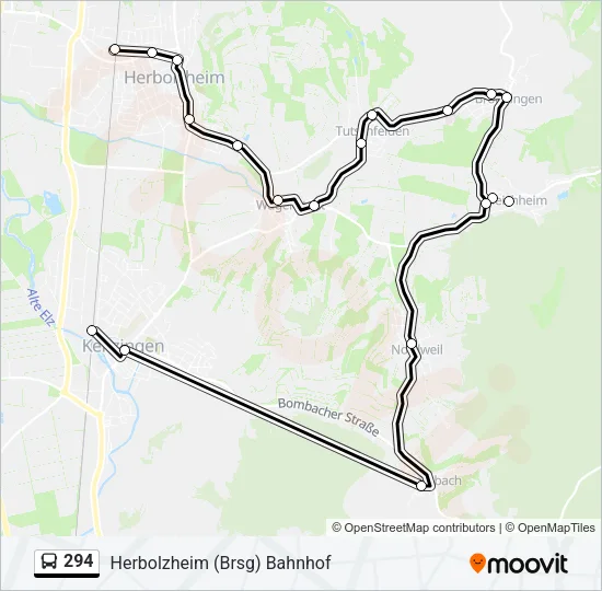 294 Bus Line Map