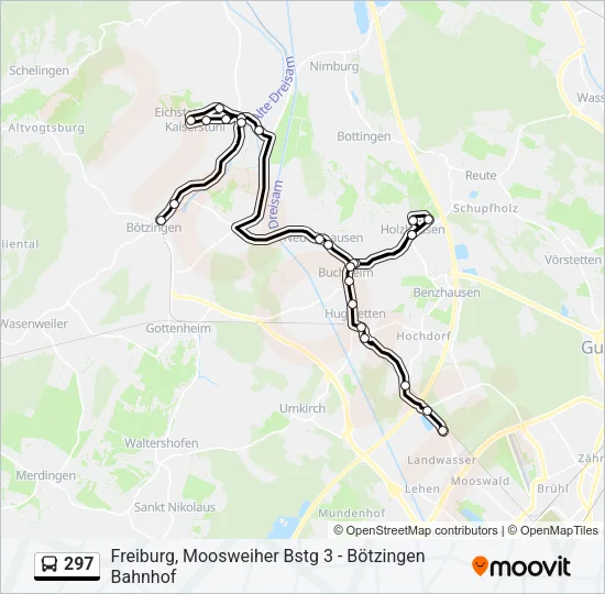 297 Bus Line Map