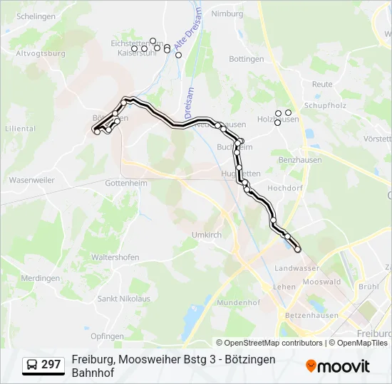 297 Bus Line Map