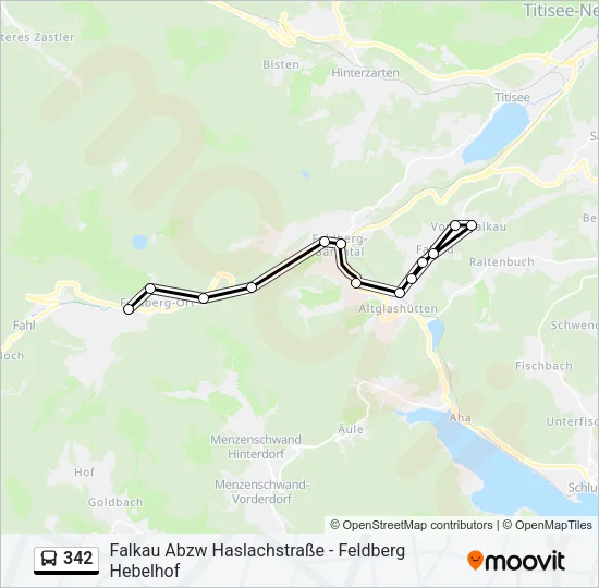 342 Bus Line Map