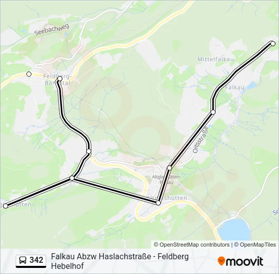342 Bus Line Map