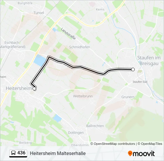 436 Bus Line Map