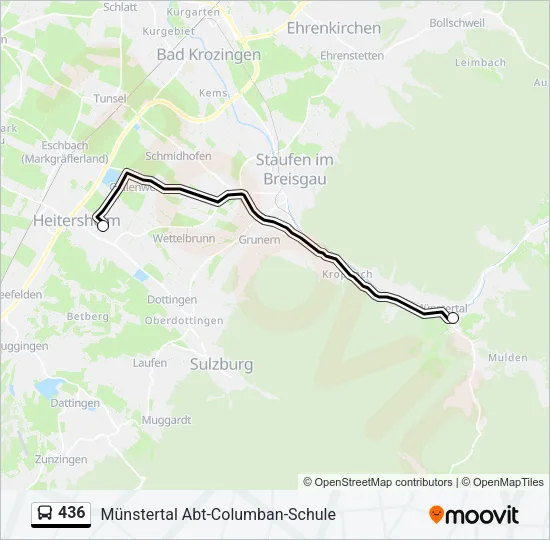436 Bus Line Map