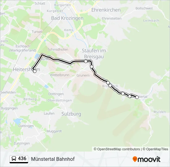 436 Bus Line Map