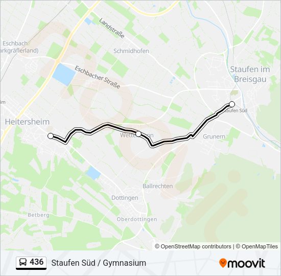 Автобус 436: карта маршрута