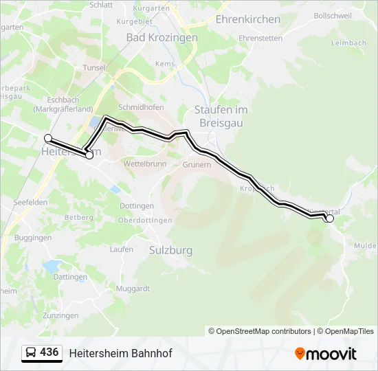 436 Bus Line Map