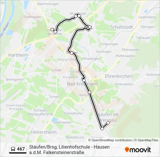 Автобус 467: карта маршрута