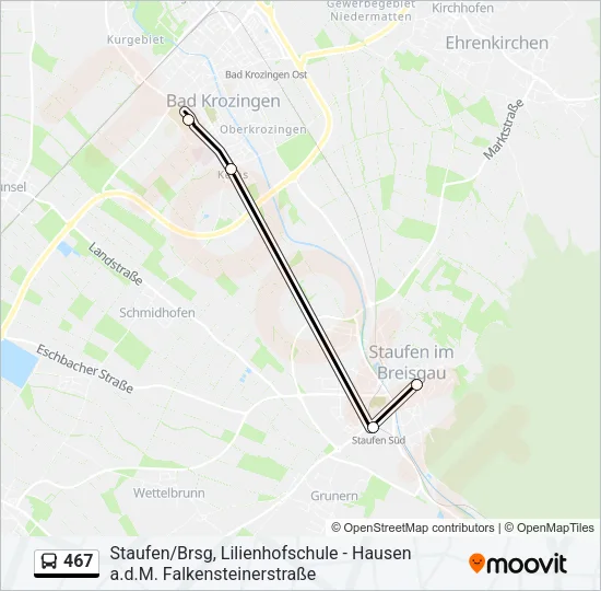 467 Bus Line Map