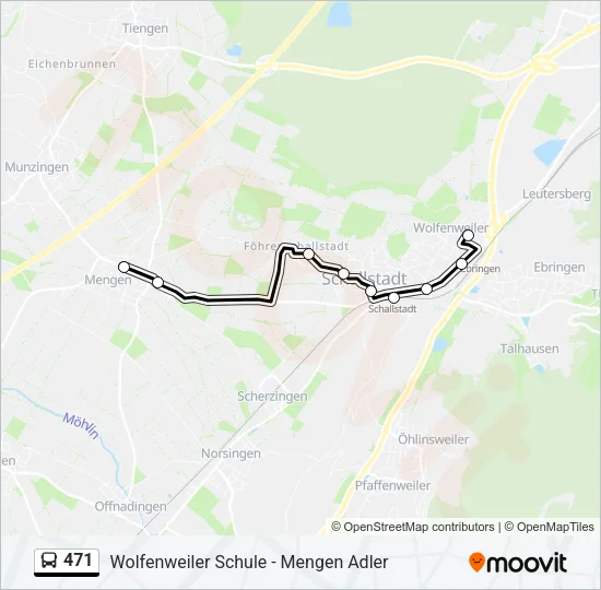 471 Bus Line Map