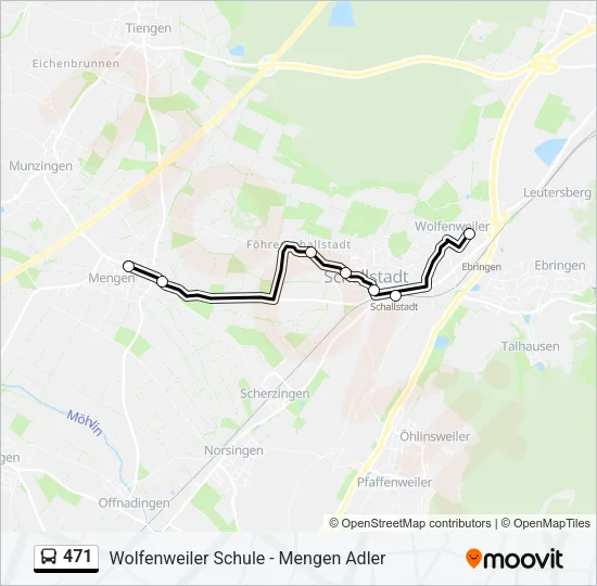 471 Bus Line Map