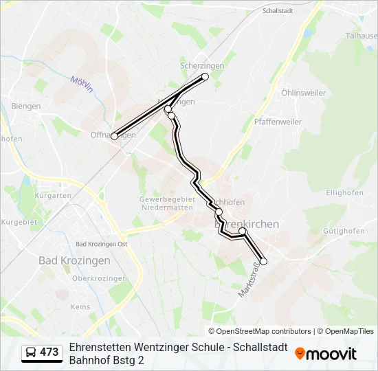 473 Bus Line Map