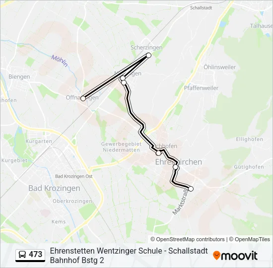 473 Bus Line Map
