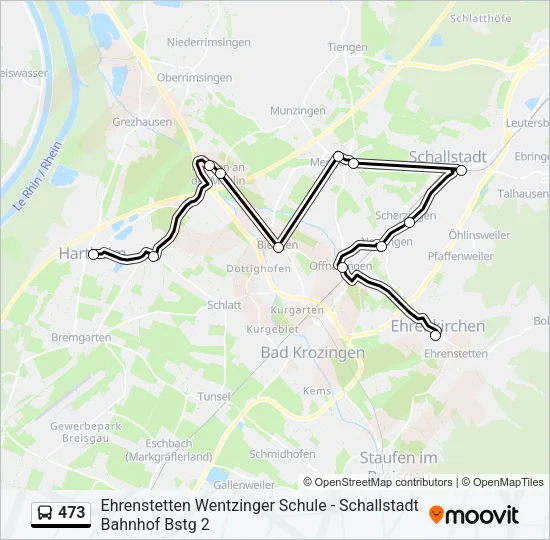 473 Bus Line Map