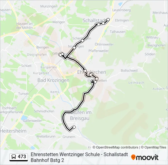 473 Bus Line Map