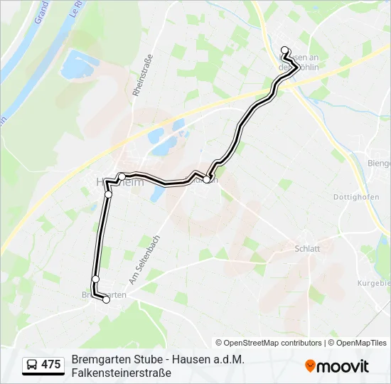 475 Bus Line Map