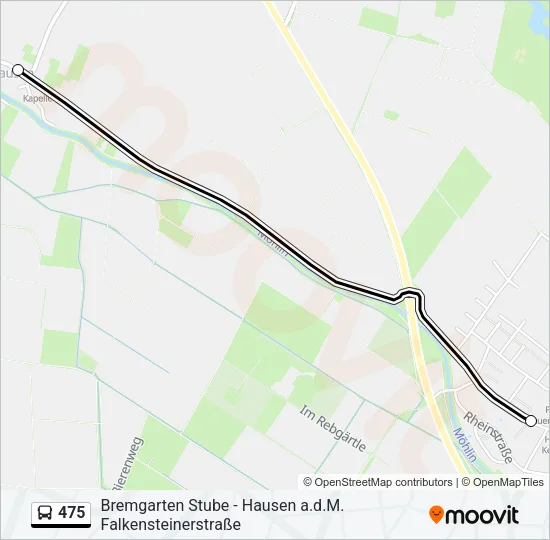 475 Bus Line Map