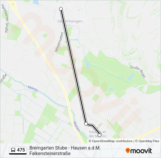 475 Bus Line Map