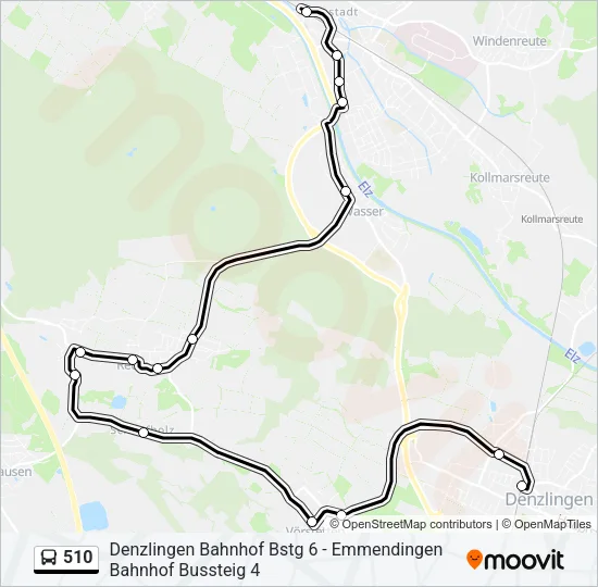 510 Bus Line Map