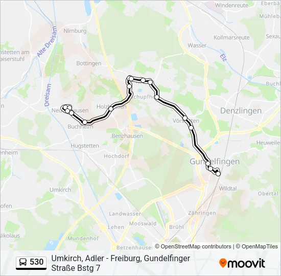 530 Bus Line Map