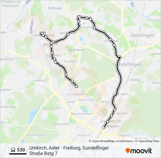 530 Bus Line Map