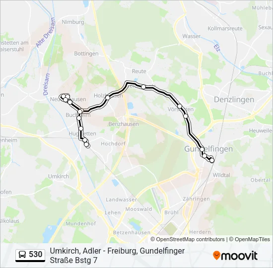 530 Bus Line Map
