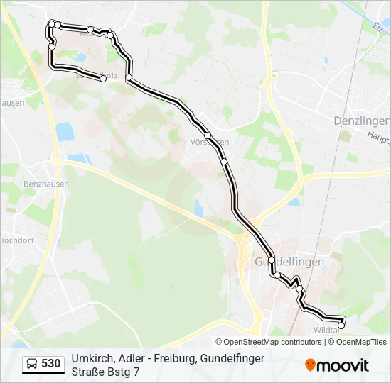 530 Bus Line Map