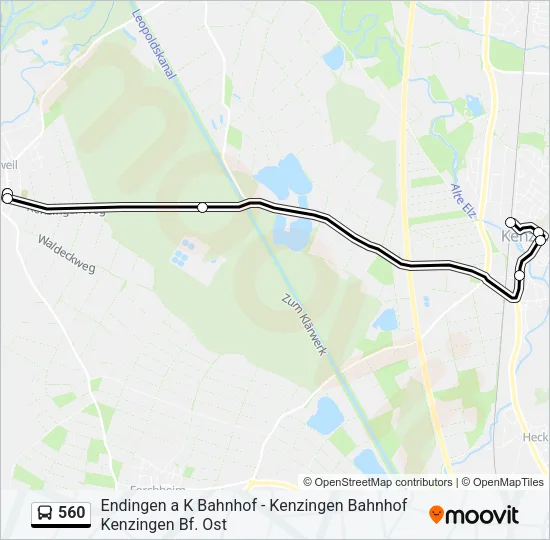 560 Bus Line Map