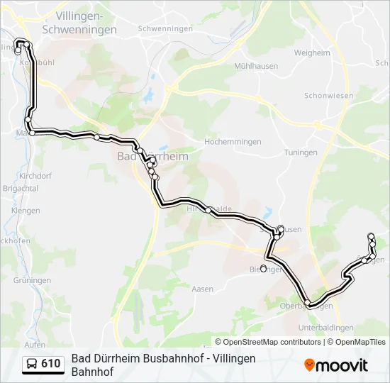610 Bus Line Map