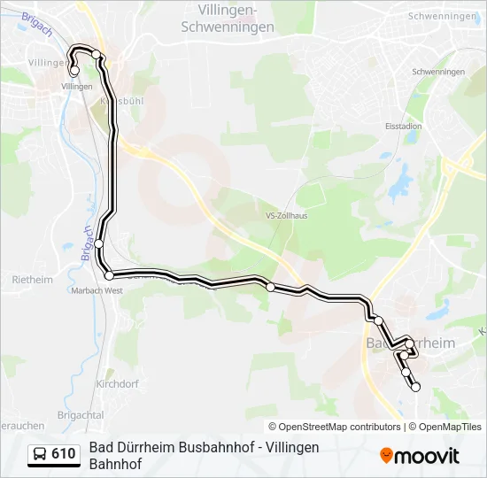 610 Bus Line Map