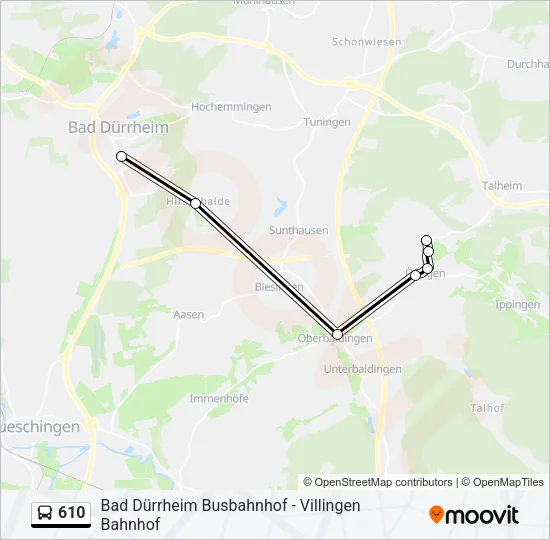 610 Bus Line Map