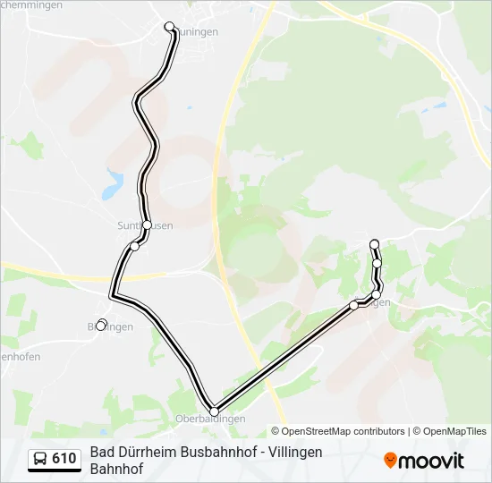 610 Bus Line Map