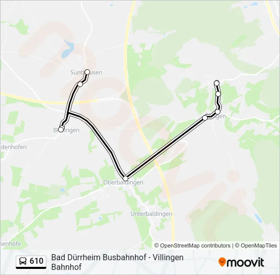 610 Bus Line Map