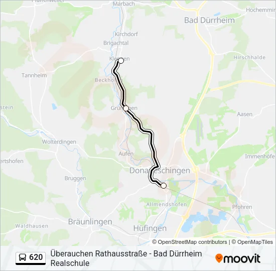 620 Bus Line Map