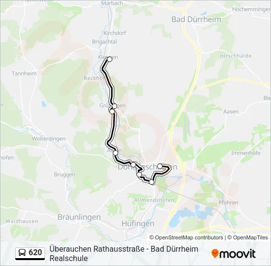 620 Bus Line Map