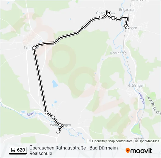 620 Bus Line Map