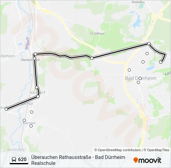 620 Bus Line Map