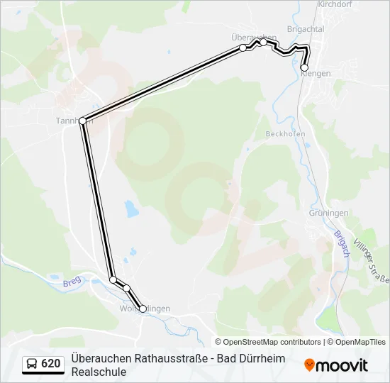 620 Bus Line Map