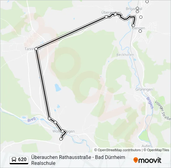 620 Bus Line Map
