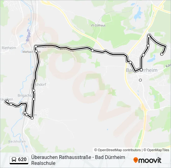 620 Bus Line Map