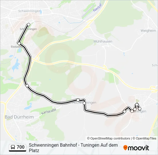 700 Bus Line Map