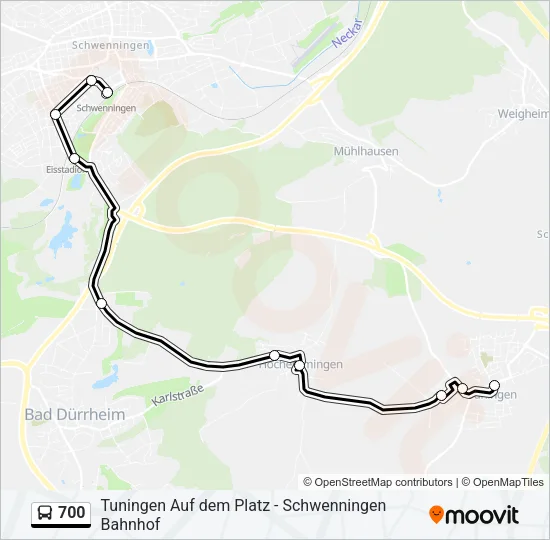 700 Bus Line Map