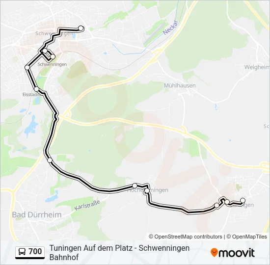 700 Bus Line Map