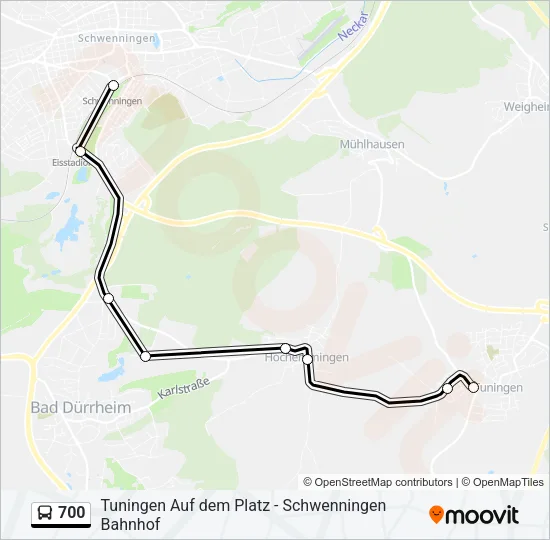 700 Bus Line Map