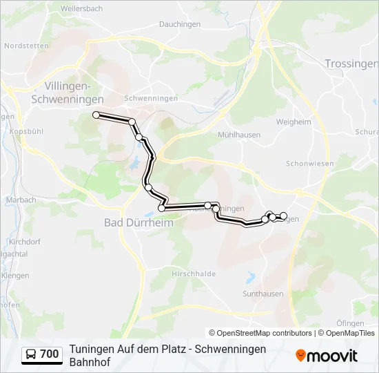 700 Bus Line Map