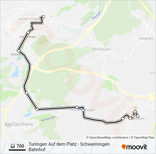 700 Bus Line Map
