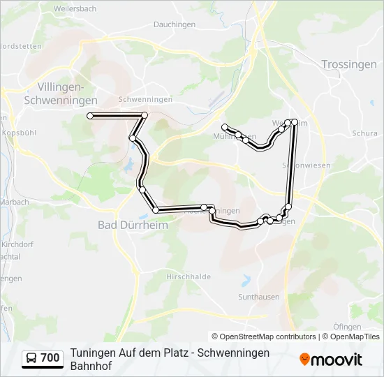 700 Bus Line Map