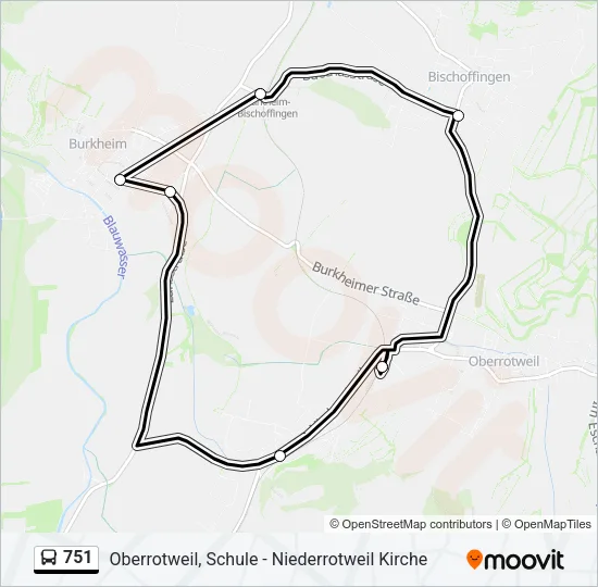751 Bus Line Map